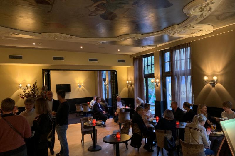 Evening reception in the salon of the Residence
